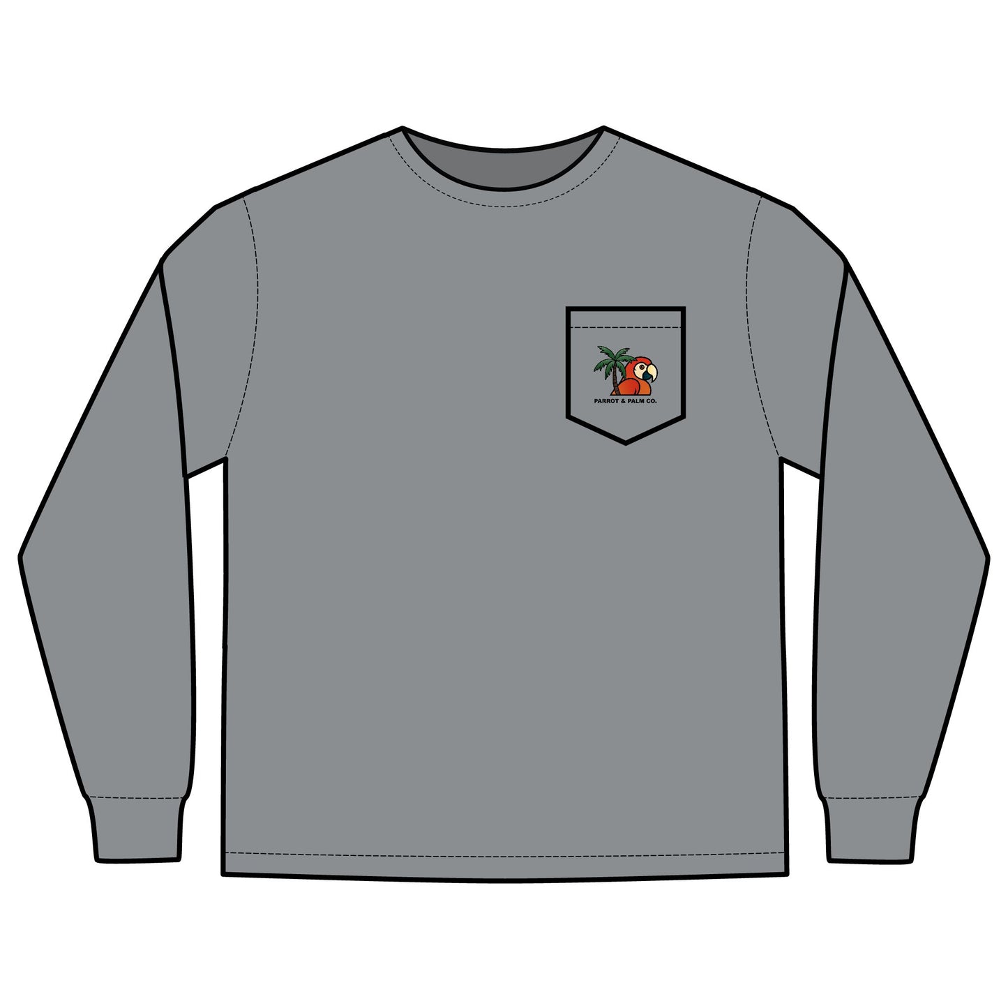 P & P Long Sleeve Pocket T-Shirt