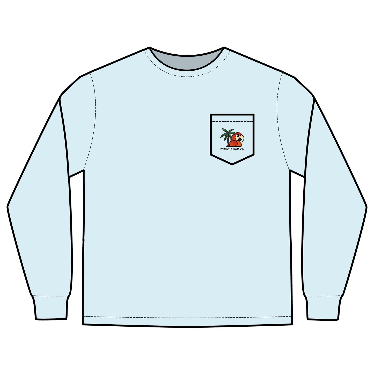 P & P Long Sleeve Pocket T-Shirt