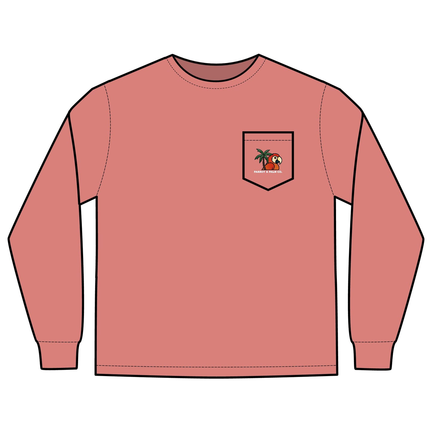 P & P Long Sleeve Pocket T-Shirt