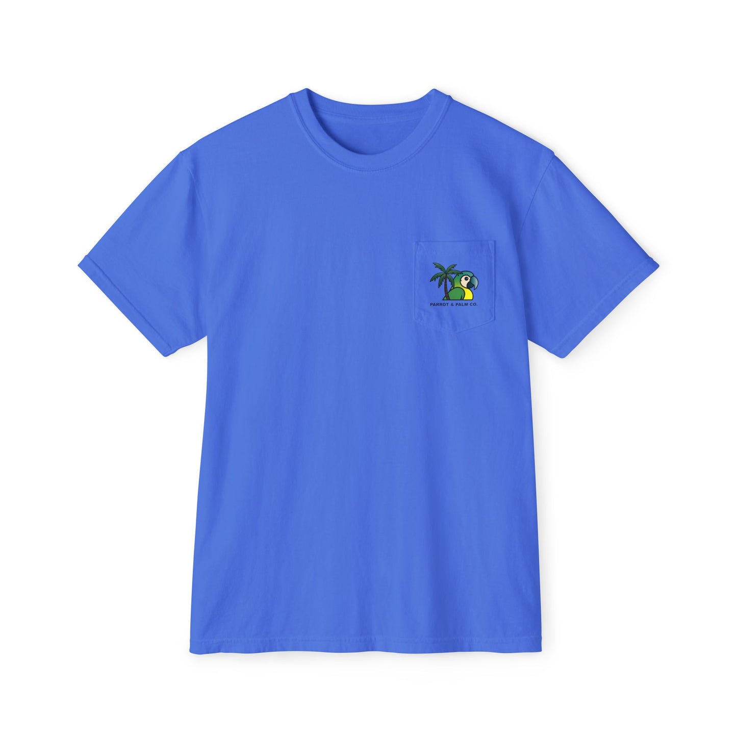 P & P Blue Parrot Pocket T-Shirt
