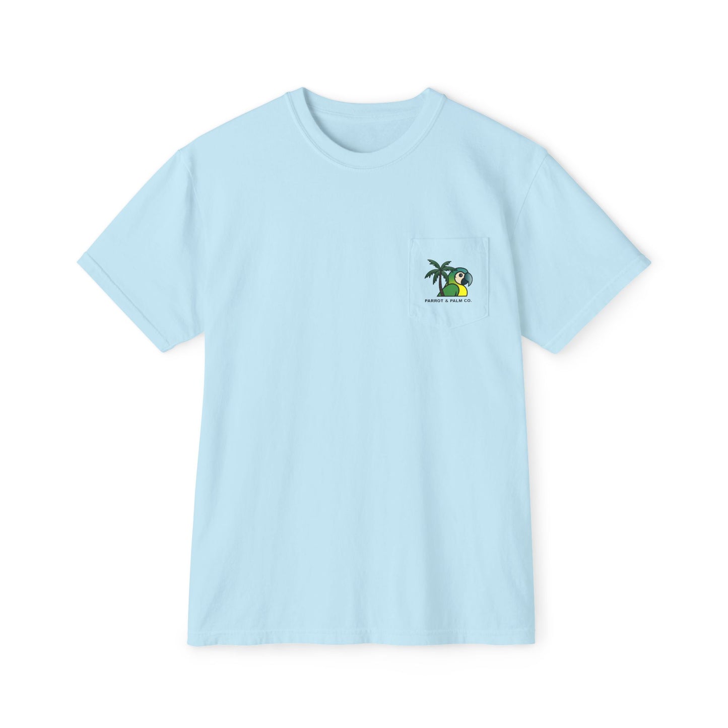 P & P Blue Parrot Pocket T-Shirt